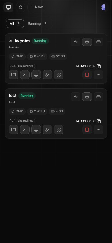 Manage the machine from one mobile dashboard.