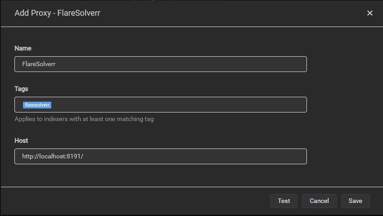 FlareSolverr screenshot