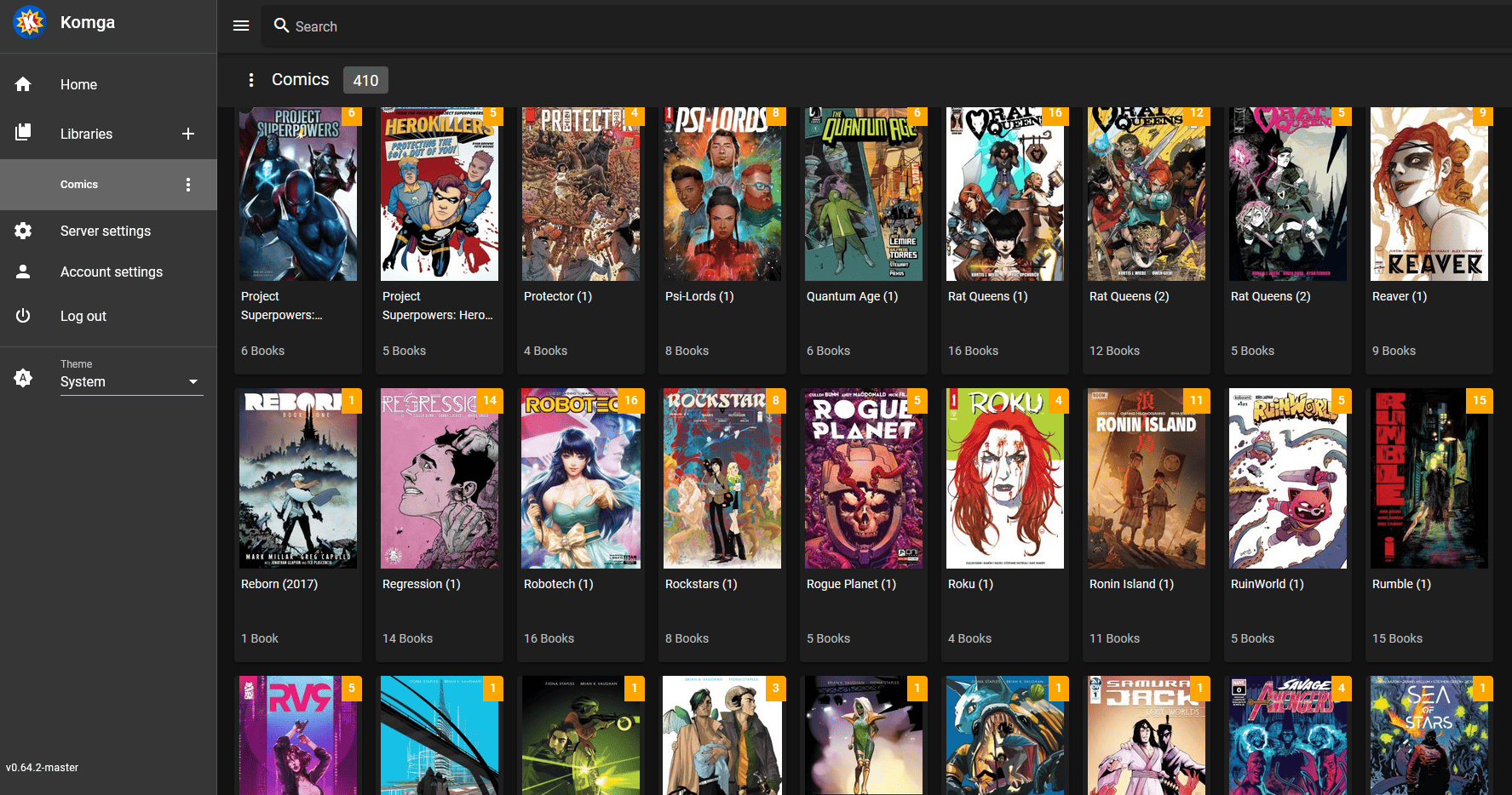 Komga screenshot