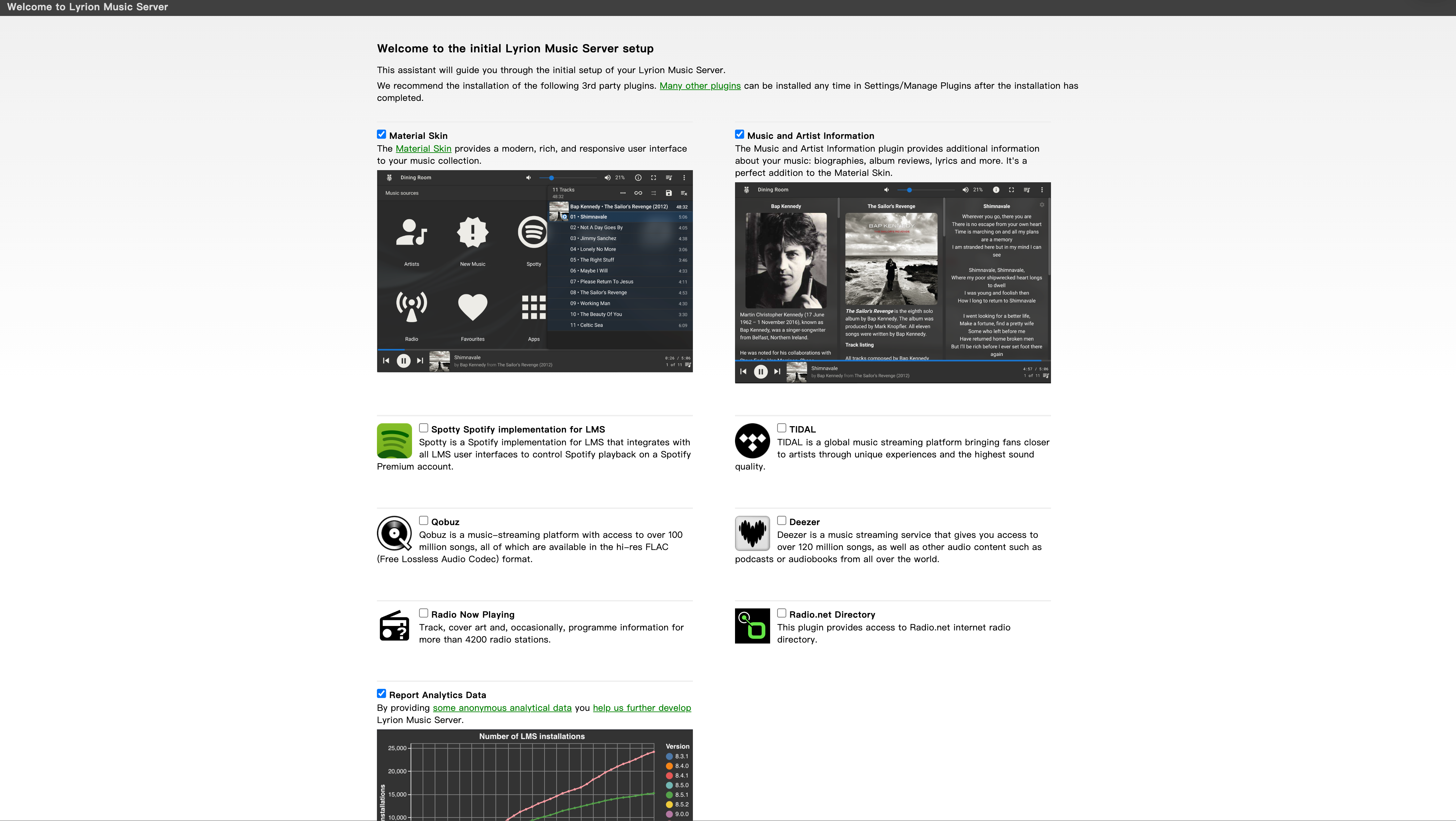 LyrionMusicServer screenshot