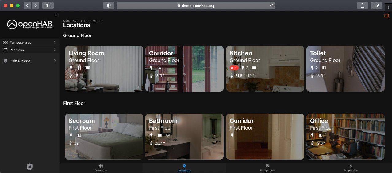 OpenHAB screenshot